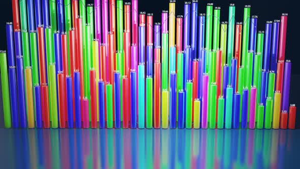 Multicolor Bars Counters As Abstract Infographics alt