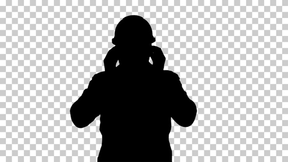 Silhouette Worker, Alpha Channel alt