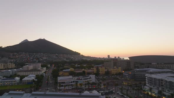 Backwards Reveal of Buildings in Shopping and Entertainment Borough alt
