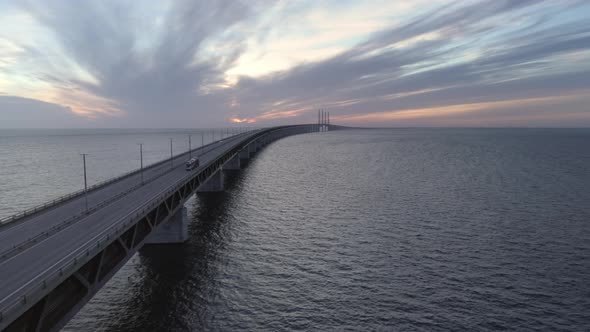 Aerial View of Øresund Bridge