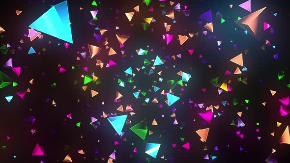 Colorful Triangles Loop 4K