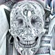 4K Metallic skull in metaverse - VideoHive Item for Sale