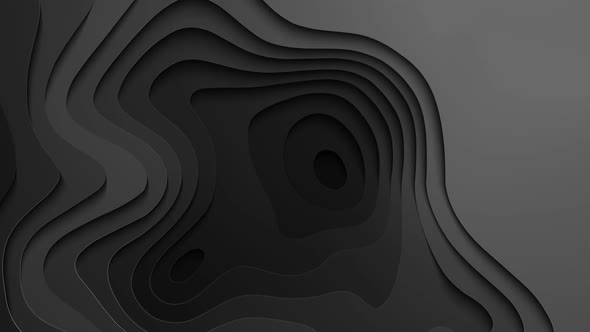 Black Paper Cut Animation Seamless Loop