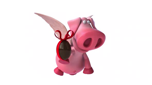 Flying pig - computer animation alt