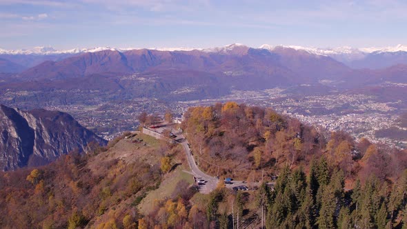 Sighignola Mountain and the Balcone D'Italia Overlooking Lake Lugano alt