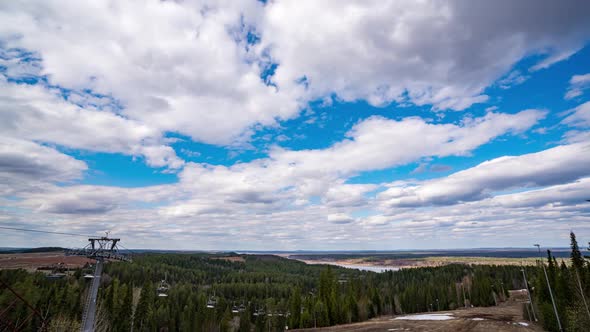 Beautiful Scenic Spring Summer Landscape in the Mountains Forest and River Around alt