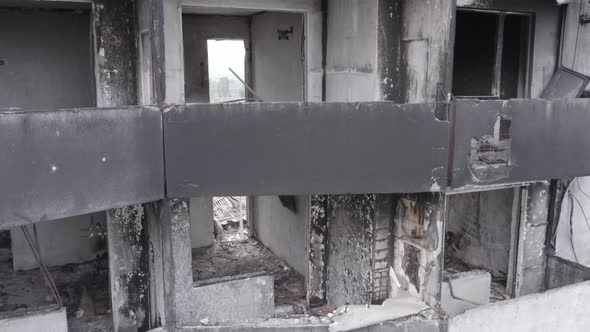War in Ukraine  Destroyed Building in Borodyanka Bucha District alt
