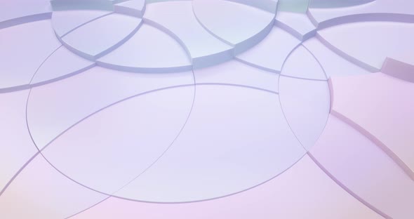 Circular shapes with pastel purple and smooth motion. 