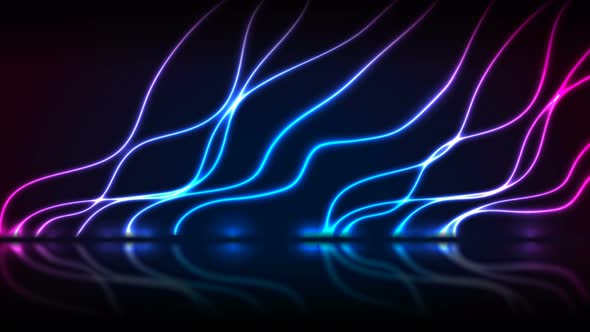 Blue Purple Neon Wavy Pattern alt