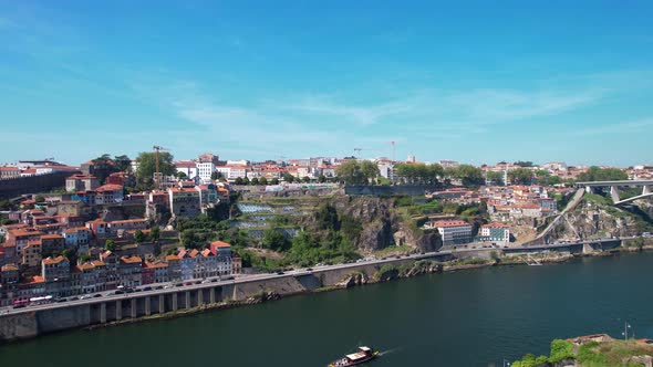 Portocity and River Douro Aerial View
