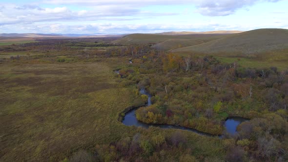 Aerial View on Autumn Landscape alt