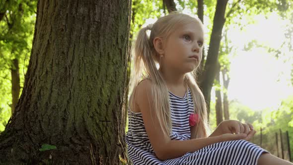 Child in the park in summer