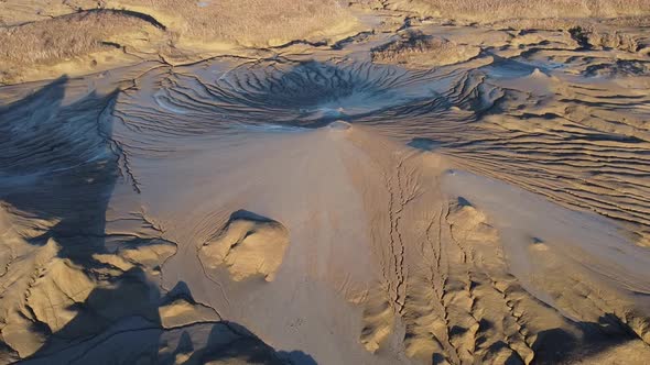 Flight up Over Mud Volcano