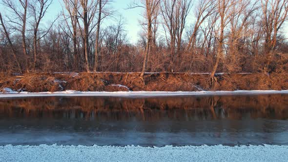 A Half  Frozen River