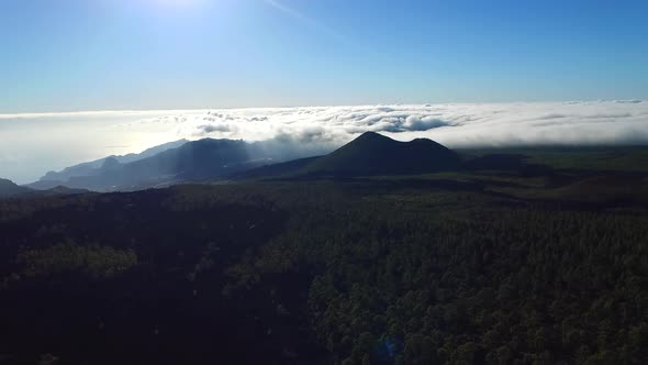 Breathtaking aerial drone clip over the clouds 