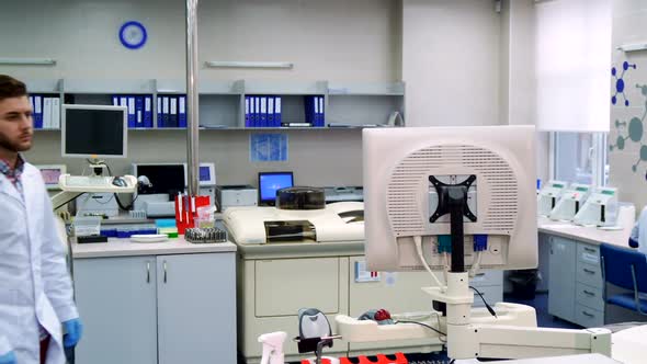 Man Comes Into the Laboratory alt