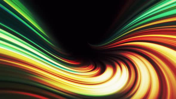 Colorful Twisted Motion Line Background Loop 