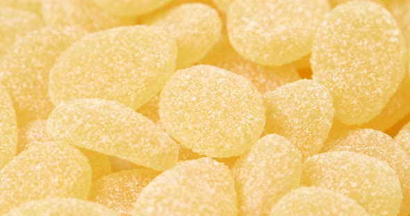 Yellow sugar candy