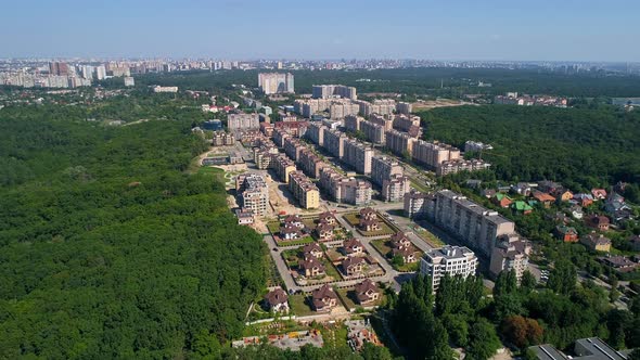 Drone Aerial View Cityscape Modern Building Residential Complex Crystal Springs alt