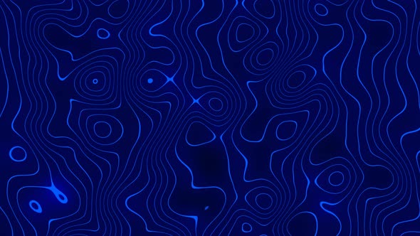 Glowing shiny line blue color wave abstract background.