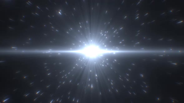 Giant Quasar Star Emits Glow Energy Particles in Deep Outer Space - 4K alt