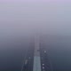 Aerial View of South Subway Cable Bridge in the Fog - VideoHive Item for Sale