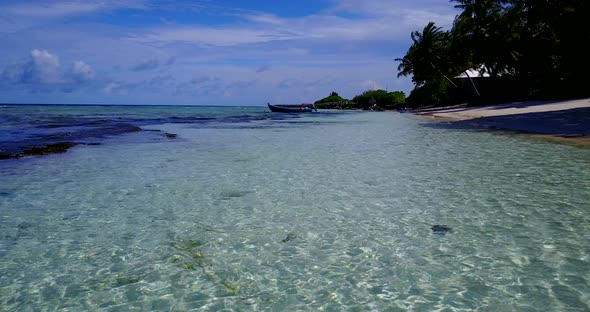 Beautiful above abstract shot of a white paradise beach and aqua blue ocean background in colorful 4 alt