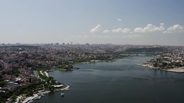 Istanbul Bosphorus And Golden Horn Bridge Aerial View 5