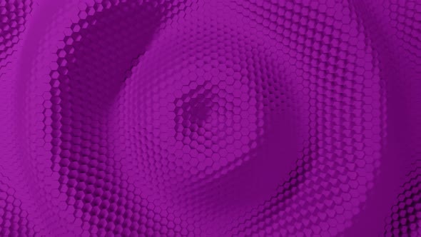 Abstract purple hexagon with offset effect