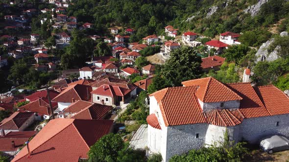 Village In Mountain Aerial