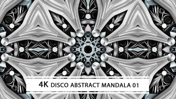 4K Disco Abstract Mandala 01