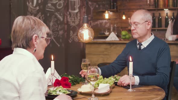 Husband and Wife on a Date Celebrating Anniversary alt