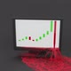 Stock exchange market collapse. The last red candle bleeds outside of a screen. - VideoHive Item for Sale