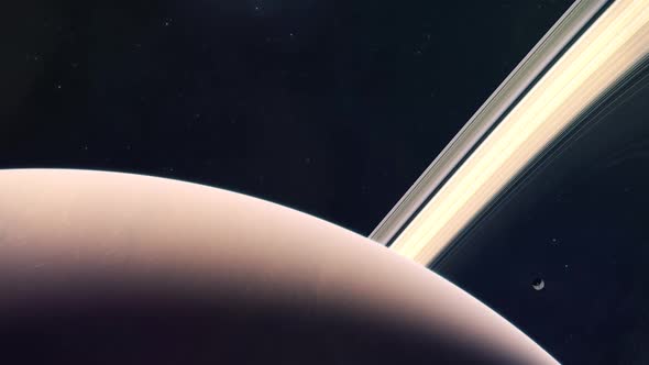 Gas Giant Saturn With Space Probe 2