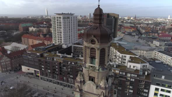 Malmö City Sweden Aerial View