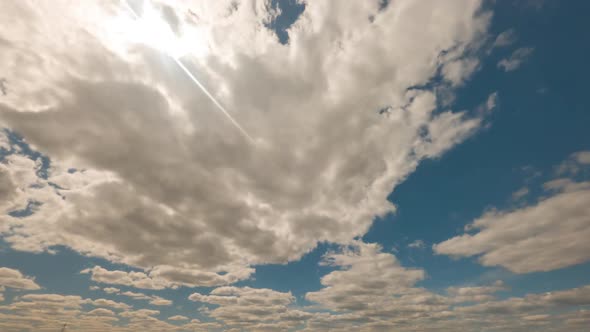 Clouds Covering Sun on the Sky in Timelapse Shot