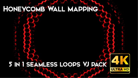 Honeycomb Wall Mapping VJ Loops