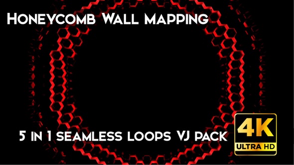 Honeycomb Wall Mapping VJ Loops alt