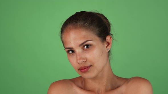 Stunning Young Sexy Woman Posing Gracefully at Studio alt