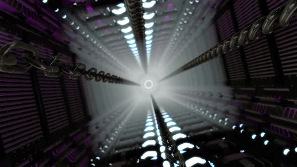 3D Sci-Fi Abstract Spaceship Corridor V15 alt