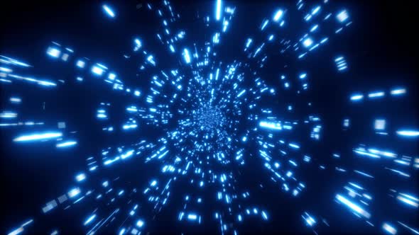 Abstract Futuristic Blue Light Beam Particles Spread Out Effect 4K 01 alt