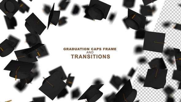 Graduation Caps Frame And Transitions (2-Pack)