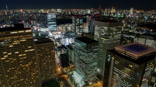 Tokyo Japan Night Buildings