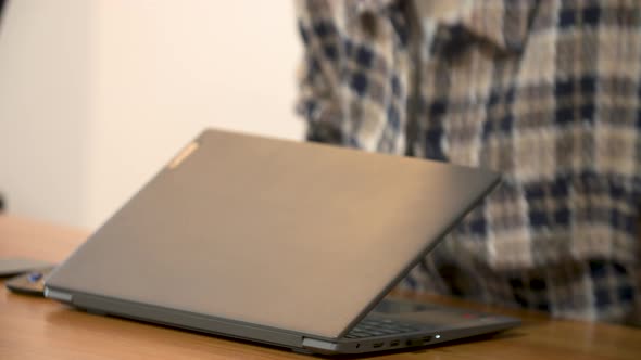 Man working with laptop