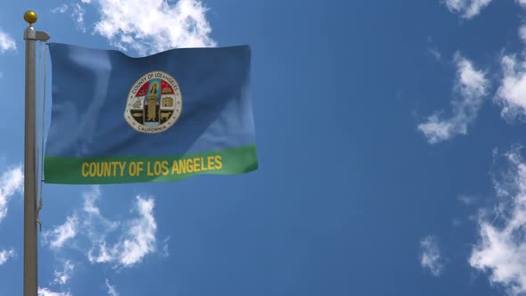 La County Flag Los Angeles County Flag California (Usa) On Flagpole alt