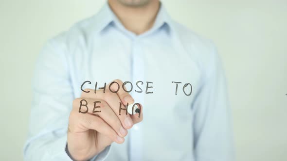 Choose To Be Happy, Writing On Screen alt