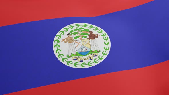 National Flag of Belize Waving Original Size and Colors 3D Render Independence Day Belize Was 21 alt