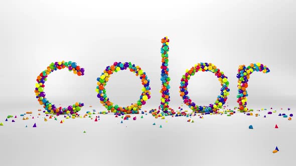 Color Word 3d graphic animation alt