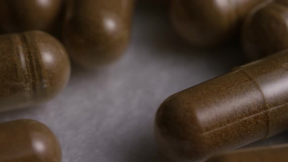 Rotating stock footage shot of vitamins and pills - VITAMINS 0127 alt