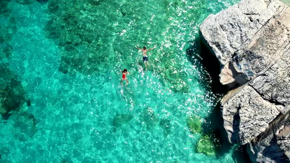 Golfo Di Orosei Sardina View From Above Stunning Aerial View of Beach Full of Beach Umbrellas and alt